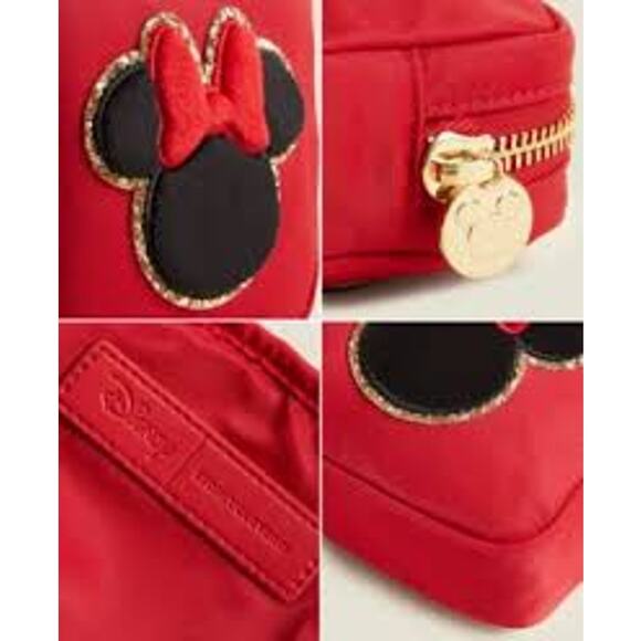 STONEY CLOVER Disney Minnie Mouse Red Cosmetic Mini Travel Zip Pouch Bag - Picture 1 of 2